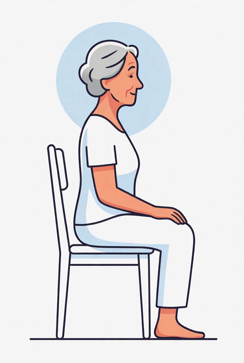 Seated Cat Cow Stretch Chair Yoga for Seniors- gentle low impact exercise at home