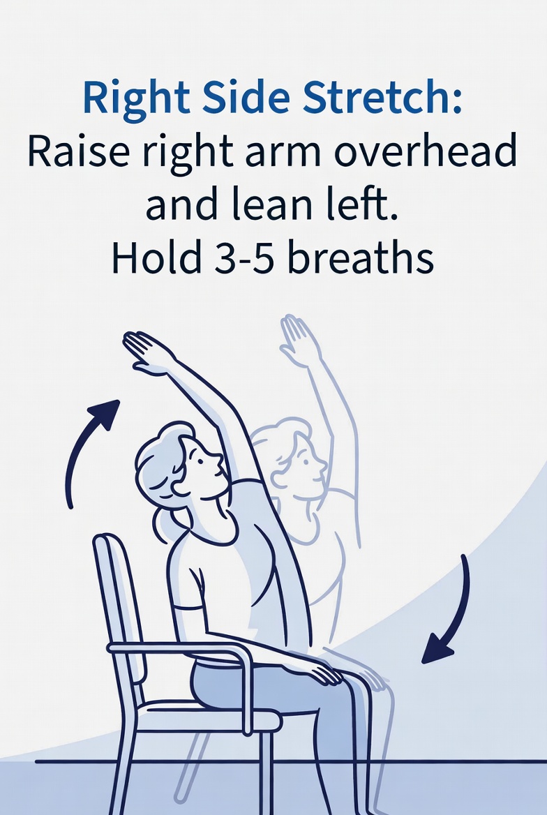 2-Seated-Side -Stretch-Chair- Yoga-Exercise -for Seniors