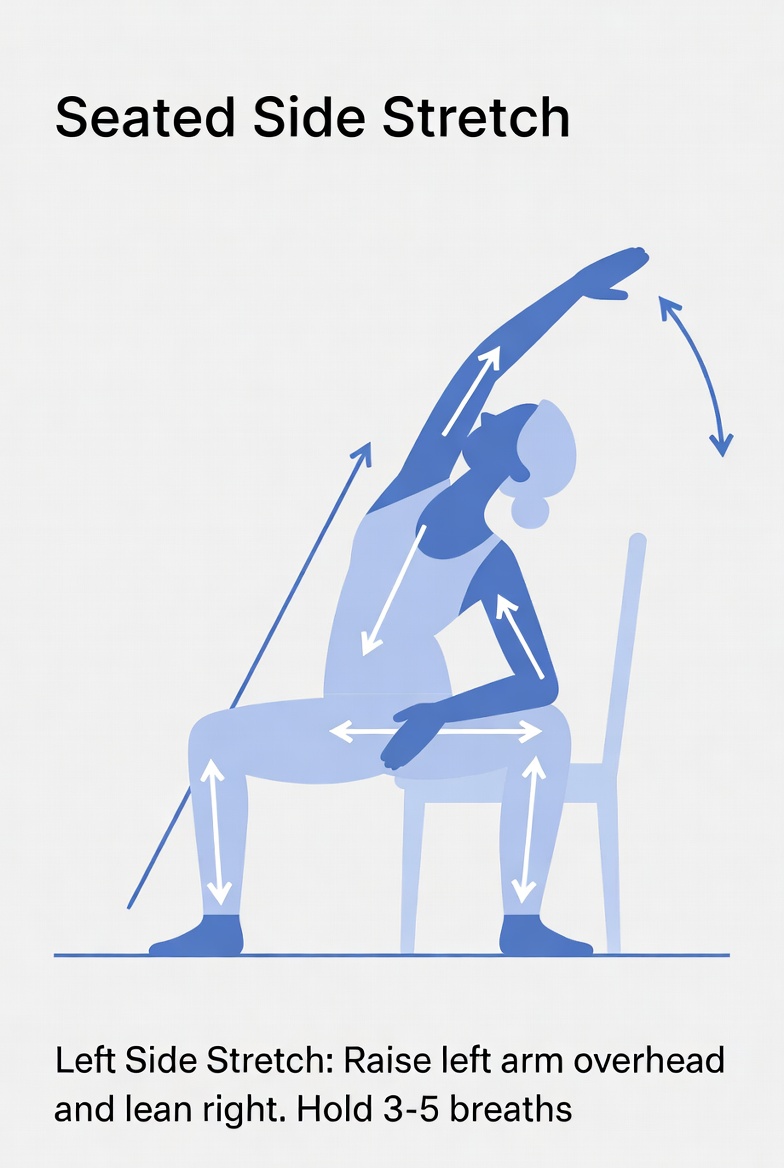 3-Seated-Side -Stretch-Chair- Yoga-Exercise -for Seniors