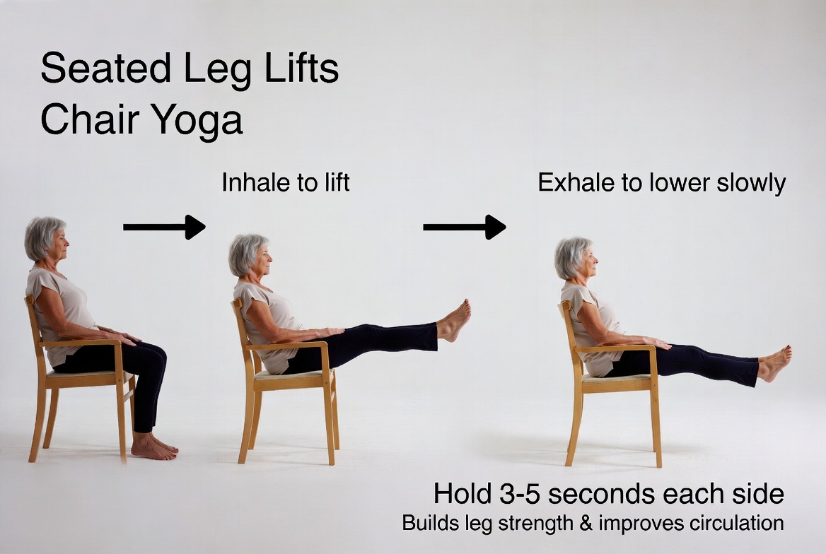 4-Seated-Leg -Lifts-Chair- Yoga-Exercise -for Seniors