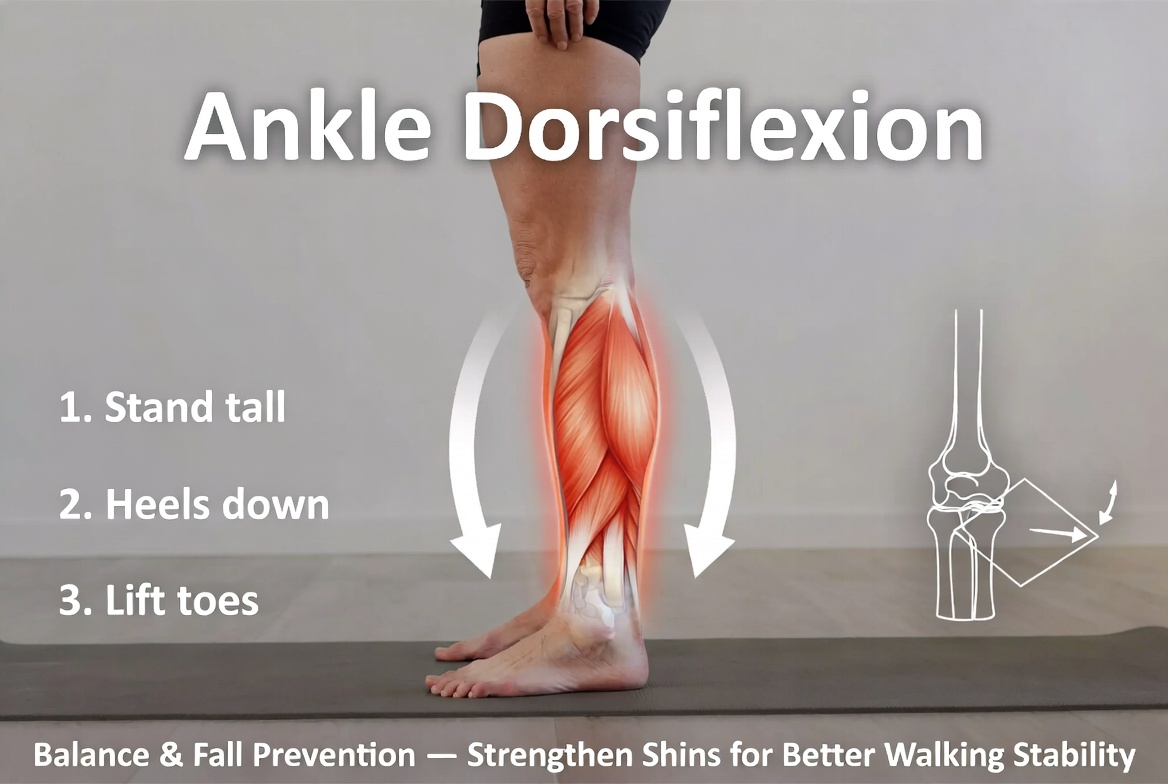 Ankle Dorsiflexion (Balance & Fall Prevention)Exercises for Seniors