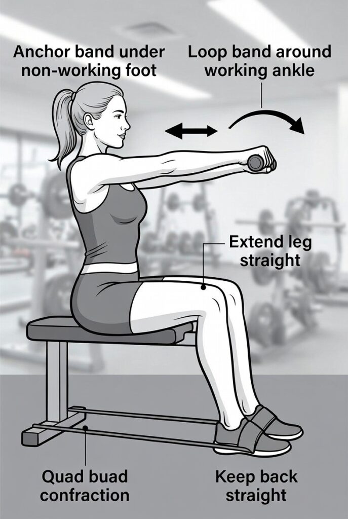 Leg Extensions (Quad Strength & Knee Support) for seniors