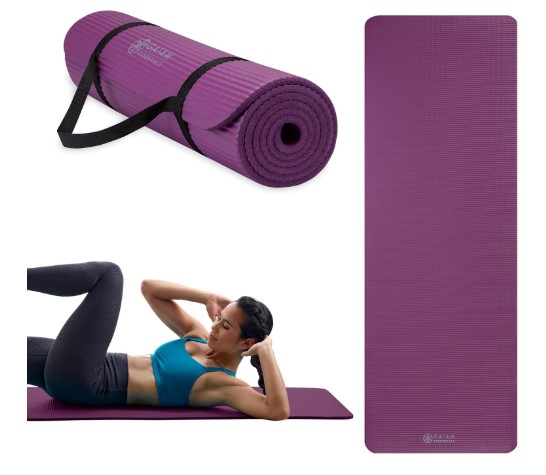 Mat with Easy-Cinch Carrier Strap Cusion for exercises