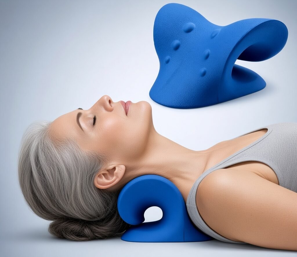 Seniors using RESTCLOUD neck and shoulder relaxer for pain relief