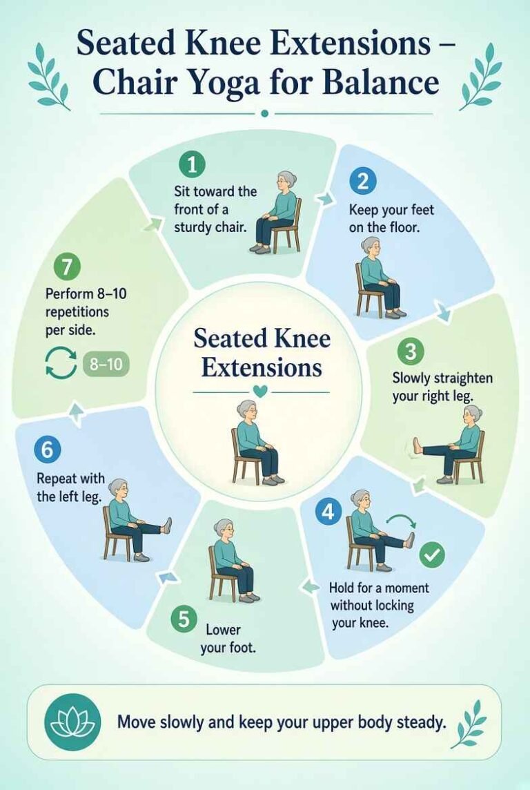 chair yoga for balance for seniors exercises seated knee extensions
