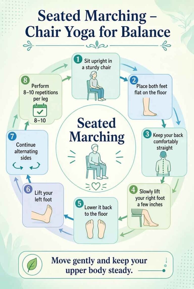 chair yoga for balance for seniors exercises seated marching