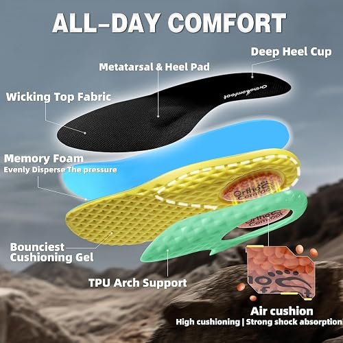 Internal parts of Men's Wide Orthopedic Hiking Shoes