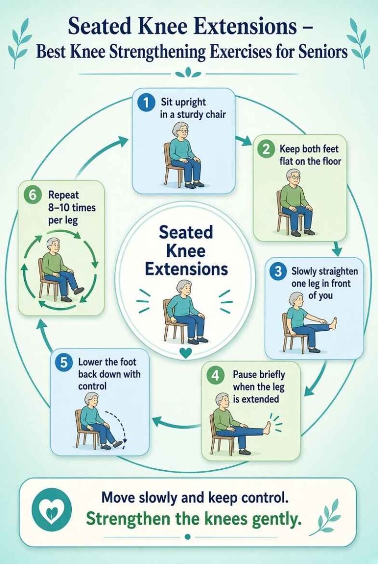 Seated Knee extensions for knee strengthening exercises