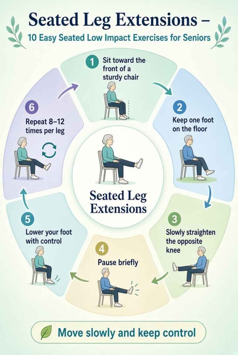 seated Leg extension for low impact exercises for seniors