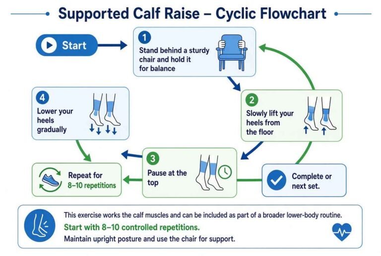 Supported Calf Raises for Knee Arthritis exercises